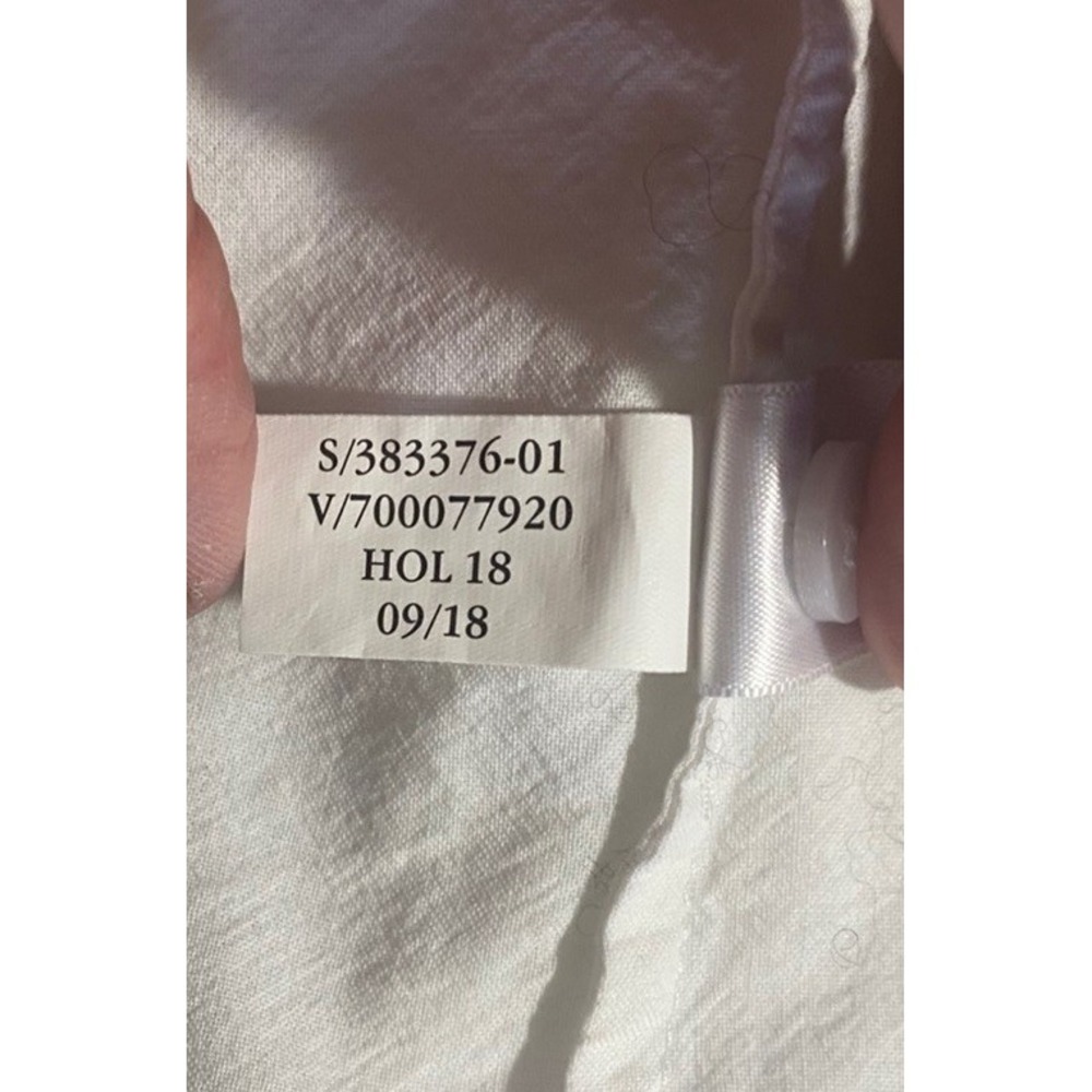 ATHLETA Marinwood White Button Up Back Stripe Long Sleeve Blouse Top Size XS - Picture 5 of 5